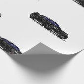 ブラックC7コルベット包装紙 ラッピングペーパー (角)