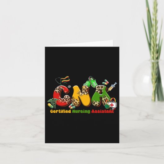 ブラックCna卒業認定の看護Istant Blac カード (正面)