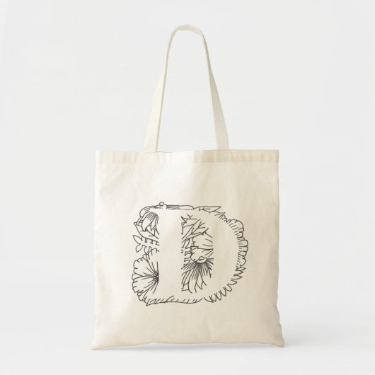 ブラック'D'デザイントートバッグ トートバッグ (正面)