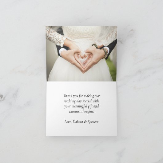 ブラックD20クリット | RPGテーブルトップファンタジーサイコロ結婚 サンキューカード (内部)