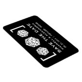 ブラックD20サイコロゲーマー日付磁石を保存 マグネット (右側)