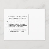 ブラックD20サイコロゲーマーRSVPポストカード インビテーションポストカード (裏面)