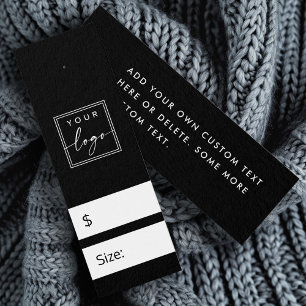 ブラックDIY価格つるラベルとカスタムロゴ