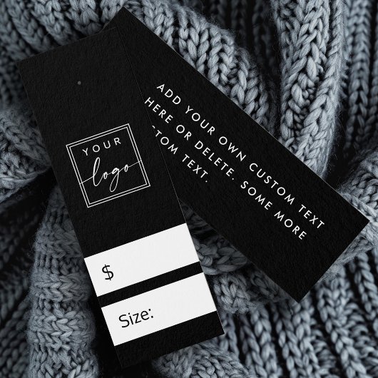 ブラックDIY価格つるラベルとカスタムロゴ