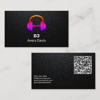 ブラックDJプロフェッショナルミュージックビート 名刺