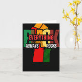 ブラックEverything Alwaysロックシール カード (黄色い花)