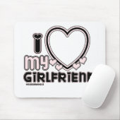 ブラックi love 1 マウスパッド (マウス)