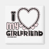 ブラックi love 1 マグネット (正面)