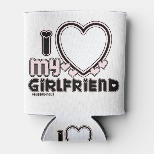 ブラックi love 1 缶クーラー (正面)