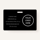 ブラックIDカード会社の従業員バッジモダン バッジ (裏面)