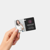 ブラックIDカード |モダン会社社員 バッジ (手持ち)