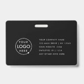 ブラックIDカード |モダン会社社員 バッジ (裏面)