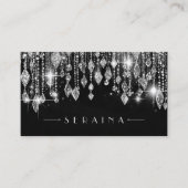 ブラックID1035のBoho Gemsシルバー 名刺 (正面)