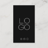 ブラックIG、FB、YouTubeソーシャルモダンQRコード 名刺 (裏面)