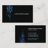 ブラックIIの青のテクニカルパターン 名刺 (正面/裏面)