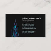 ブラックIIの青のテクニカルパターン 名刺 (裏面)