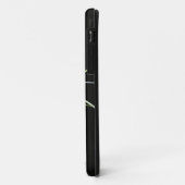 ブラックiPhoneケースの白いユリ Case-Mate iPhoneケース (裏面/左)