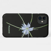 ブラックiPhoneケースの白いユリ Case-Mate iPhoneケース (裏面(横))