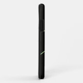 ブラックiPhoneケースの白いユリ Case-Mate iPhoneケース (裏面/右)