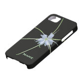 ブラックiPhoneケースの白いユリ Case-Mate iPhoneケース (下部)