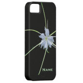ブラックiPhoneケースの白いユリ Case-Mate iPhoneケース (裏面/右)