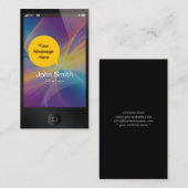 ブラックiPhone好みの名刺 名刺 (正面/裏面)