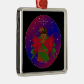 ブラックIVの世界のクリスマス・エンジェルベビー メタルオーナメント (右)