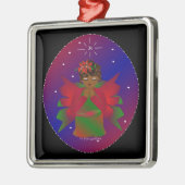 ブラックIVの世界のクリスマス・エンジェルベビー メタルオーナメント (左)