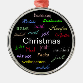 ブラックIVメタルオルナムで世界中のクリスマス メタルオーナメント