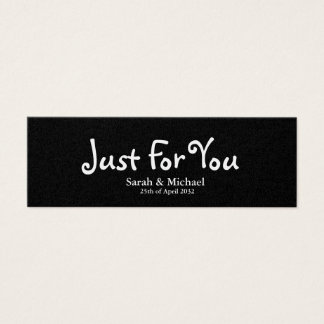 ブラック'Just For You'結婚式の引き出物ギフトラベル