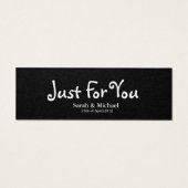 ブラック'Just For You'結婚式の引き出物ギフトラベル (裏面)