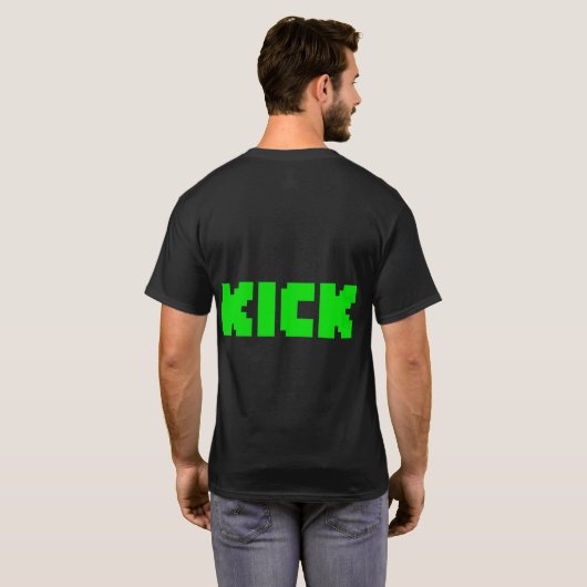 ブラックKICKロゴTシャツ Tシャツ (裏面フル)
