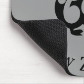 ブラックKIWI with Koru マウスパッド (コーナー)