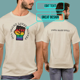 ブラックLGBTプライドAll Lives Matter Tシャツ