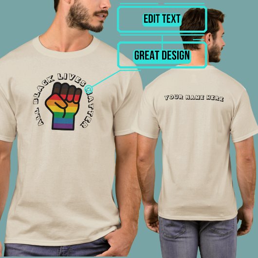 ブラックLGBTプライドAll Lives Matter Tシャツ