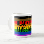 ブラックLGBTQは問題を生き延びる コーヒーマグカップ (正面左)
