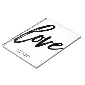 ブラックLOVEブモダンラシ結婚スクリプトの計画 ノートブック (左側)