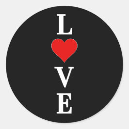 ブラックLOVE モダン Tredny白黒 ラウンドシール