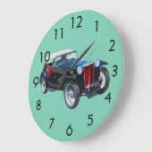 ブラックMg Tcアンティーク車 ラージ壁時計 (傾斜)