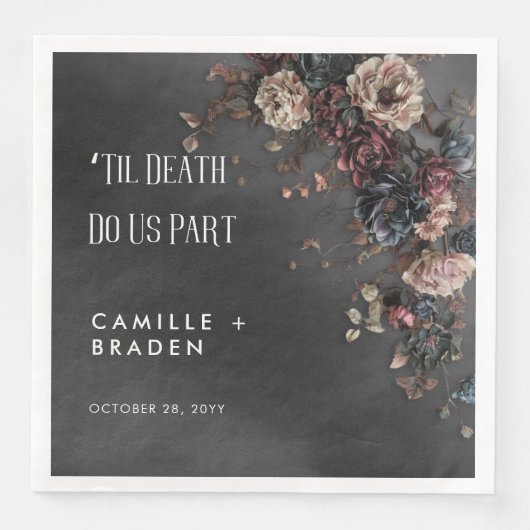 ブラックMoody Gothicの花とミスト結婚ーズ (正面)