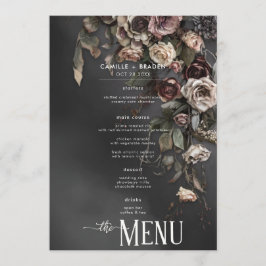 ブラックMoody Gothicの花とミスト結婚ーズ メニュー