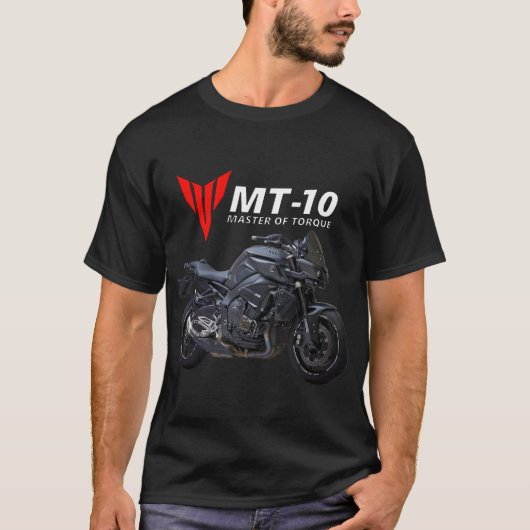 ブラックMt-10バイク Tシャツ (正面)