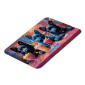 ブラックNブルードイツ羊飼い子犬Nミルクシェイク マグネット (左側)