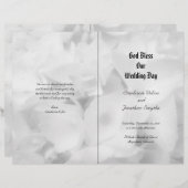 ブラックnホワイトカトリック式結婚式 プログラム (正面/裏面)