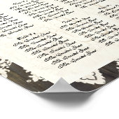 ブラック'nホワイトダマスクピンク結婚のシーティングチャート ポスター (角)