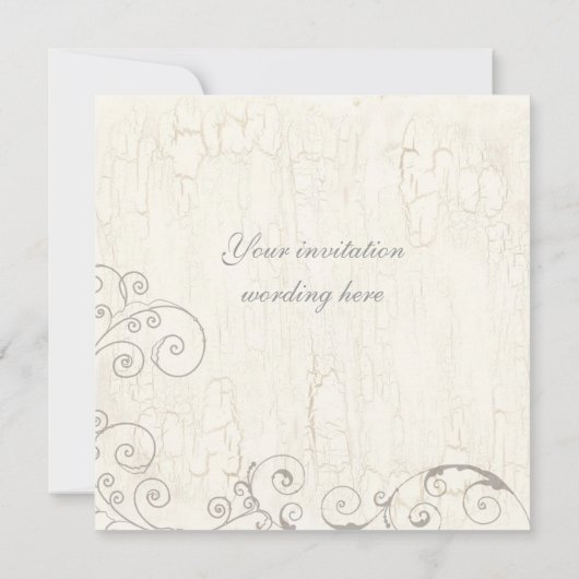 ブラック'nホワイトダマスク(ピンク)結婚式招待状 招待状 (裏面)