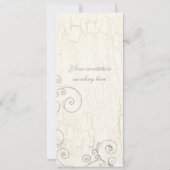 ブラック'nホワイトダマスク（赤）結婚式招待状 招待状 (裏面)