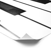 ブラックnホワイトピアノキーボード鍵写真画像 フォトプリント (角)