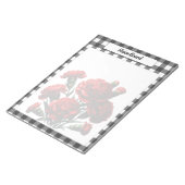 ブラックnホワイトフローラジンガム_ビジョンボード ノートパッド (アングル)