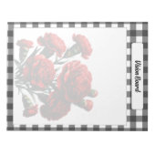 ブラックnホワイトフローラジンガム_ビジョンボード ノートパッド (正面)